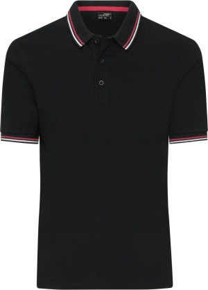 Men's heavy piqué polo with contrasting stripes JN 1306 - Reklamnepredmety