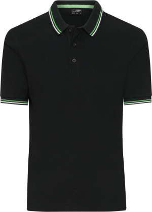 Men's heavy piqué polo with contrasting stripes JN 1306 - Reklamnepredmety