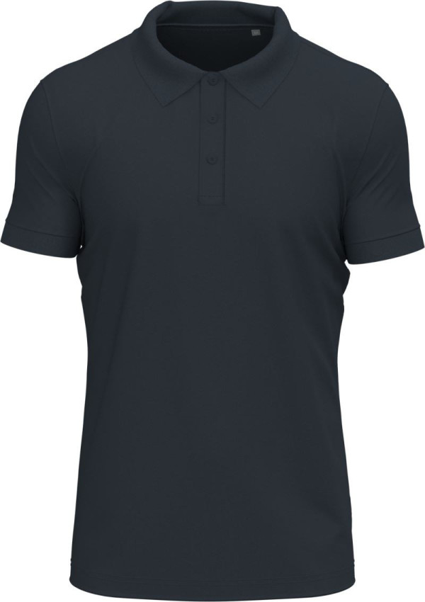 Men's stretch piqué polo in heavy cotton Clive