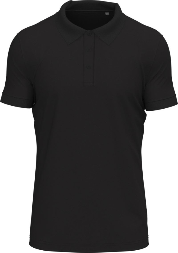 Men's stretch piqué polo in heavy cotton Clive