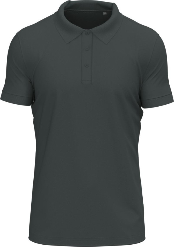 Men's stretch piqué polo in heavy cotton Clive