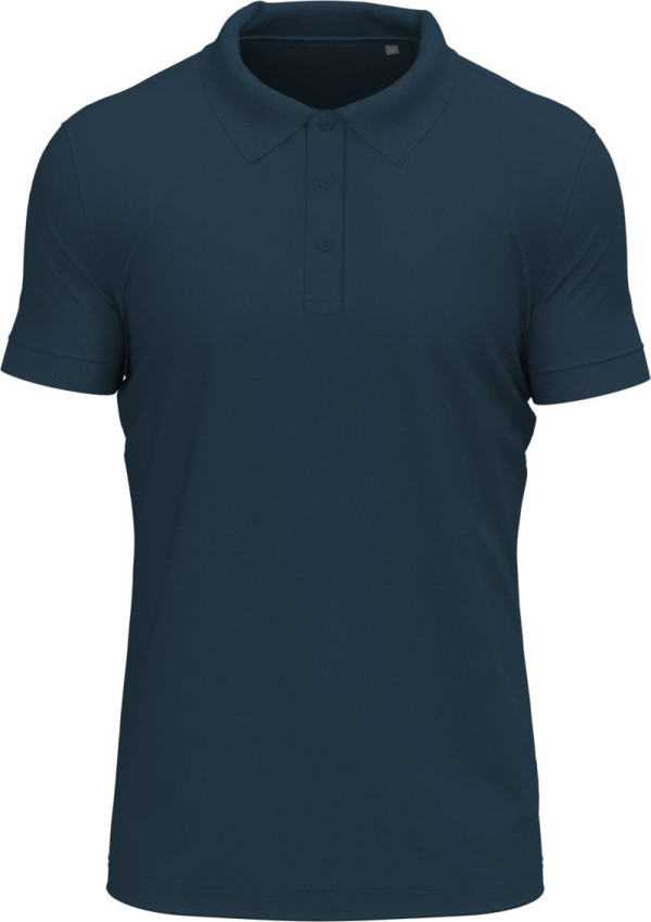 Men's stretch piqué polo in heavy cotton Clive