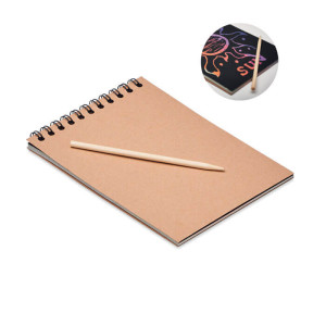 Scratching paper notebook BLACK - Reklamnepredmety