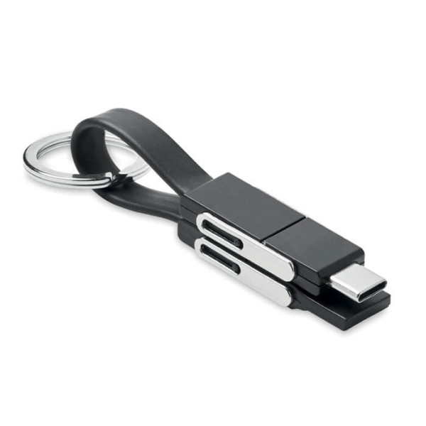 Key ring with 4-in-1 charging cable KEY C