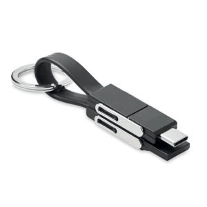Key ring with 4-in-1 charging cable KEY C - Reklamnepredmety