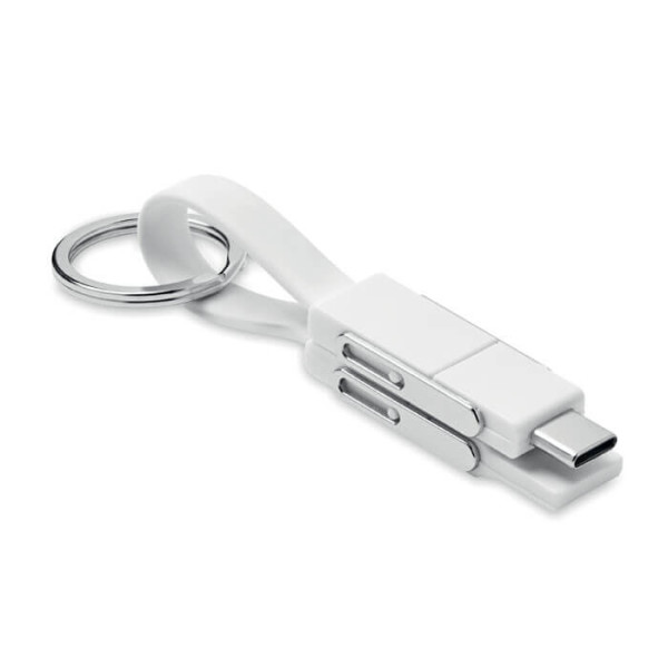 Key ring with 4-in-1 charging cable KEY C