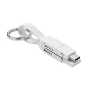 Key ring with 4-in-1 charging cable KEY C - Reklamnepredmety