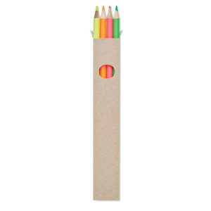 Set of 4 highlighter coloured pencils BOWY - Reklamnepredmety