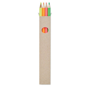 Set of 4 highlighter coloured pencils BOWY