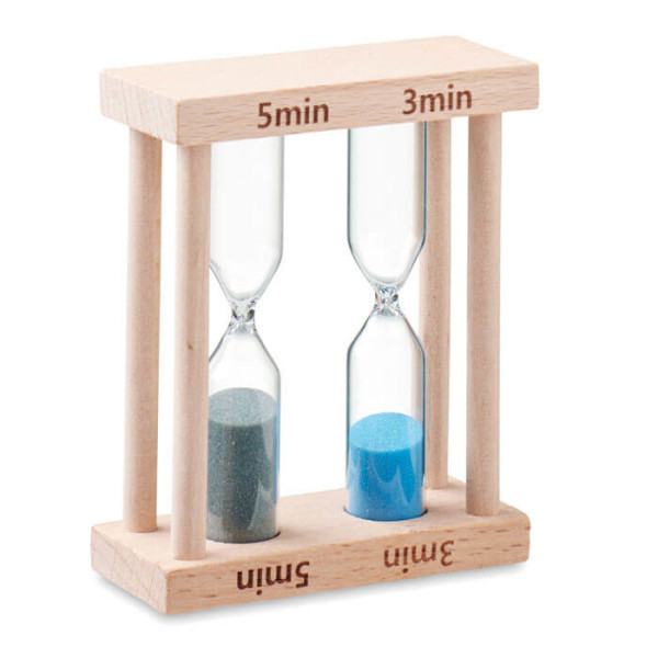 Wooden double sand timer set BI