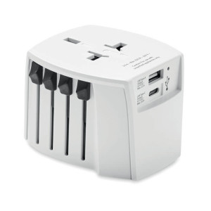 World travel adapter MUV USB A/C - Reklamnepredmety