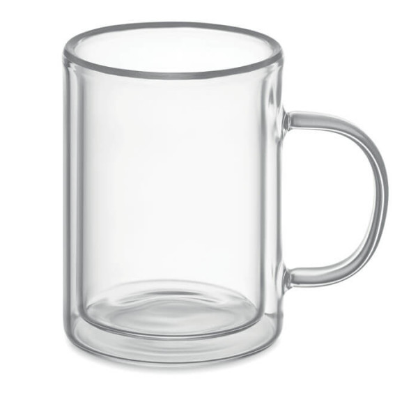 Double wall glass mug SUBLIMGLOSS+