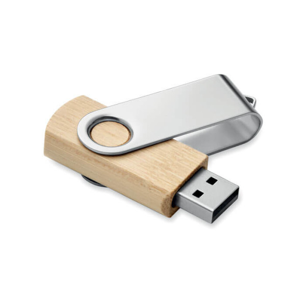 16GB USB 2.0 Flash Drive with bamboo casing