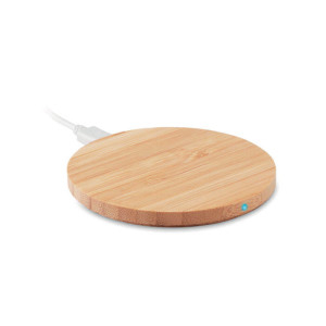 Wireless quick charger in bamboo RUNDO LUX - Reklamnepredmety