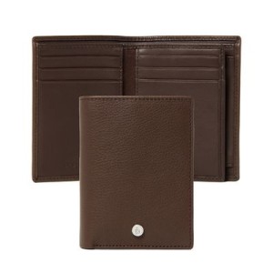 Card holder with flap Button Black - Reklamnepredmety