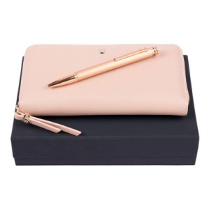 Set Mademoiselle Black (ballpoint pen & travel purse) - Reklamnepredmety