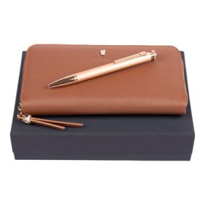 Set Mademoiselle Black (ballpoint pen & travel purse) - Reklamnepredmety