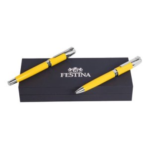 Set Classicals Chrome Light Blue (ballpoint pen & fountain pen) - Reklamnepredmety