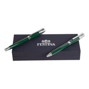 Set Classicals Chrome Light Blue (ballpoint pen & fountain pen) - Reklamnepredmety