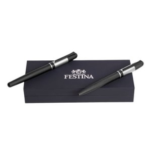 Set Classicals Black Edition Silver (ballpoint pen & rollerball pen) - Reklamnepredmety
