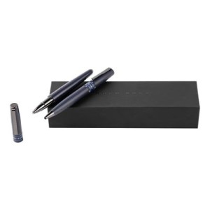 Set Illusion Gear Black (ballpoint pen & rollerball pen) - Reklamnepredmety