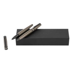 Set Illusion Gear Black (ballpoint pen & rollerball pen) - Reklamnepredmety