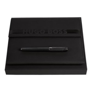 Set HUGO BOSS Black (rollerball pen & folder A5) - Reklamnepredmety