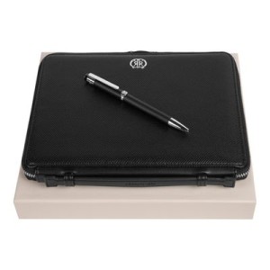 Set Regent Black (ballpoint pen & conference folder A5) - Reklamnepredmety