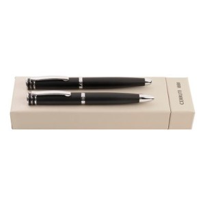 Set Austin Diamond Black (ballpoint pen & fountain pen) - Reklamnepredmety