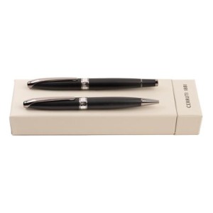 Set Abbey Matt Black (ballpoint pen & rollerball pen) - Reklamnepredmety