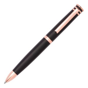 Ballpoint pen Austin Black/rosegold - Reklamnepredmety