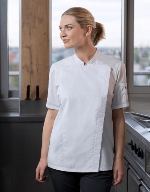 Modern women's short sleeved chef's turtleneck - Reklamnepredmety