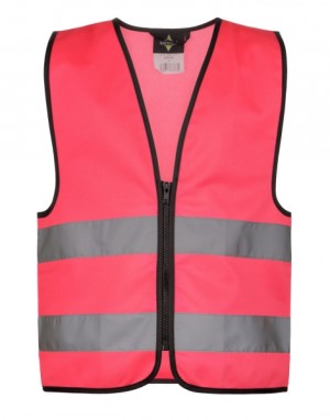 Signal vest with zip for children Aalborg - Reklamnepredmety