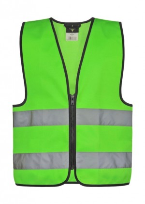 Signal vest with zip for children Aalborg - Reklamnepredmety