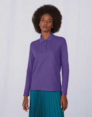 Women's long sleeve polo shirt My Polo 180 LS - Reklamnepredmety