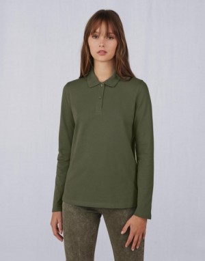 Women's long sleeve polo shirt My Polo 180 LS - Reklamnepredmety