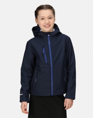 Children's 3-layer softshell with hood Ablaze - Reklamnepredmety