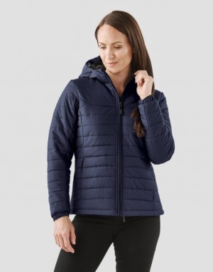 Nautilus women's quilted jacket with hood - Reklamnepredmety