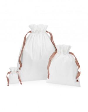 Cotton gift bag with drawstring ribbon - Reklamnepredmety