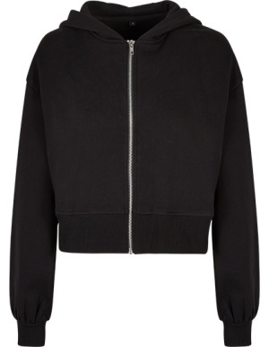 Women's short oversized jacket with zipper - Reklamnepredmety