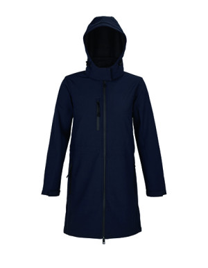 Women's long softshell coat Achille - Reklamnepredmety