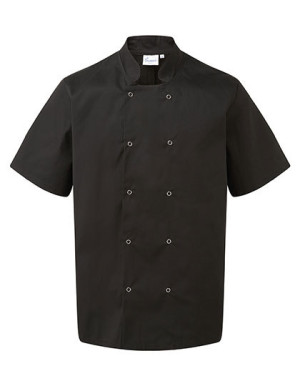 Short sleeve chef's jacket with studs - Reklamnepredmety