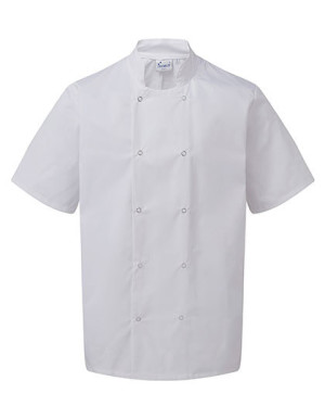 Short sleeve chef's jacket with studs - Reklamnepredmety