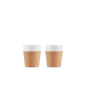 Set of 2 mugs made of high quality porcelain 170 ml BISTRO - Reklamnepredmety