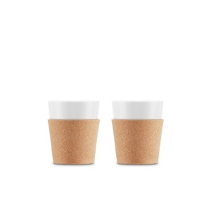 Set of 2 mugs made of high quality porcelain 300 ml BISTRO 300 - Reklamnepredmety