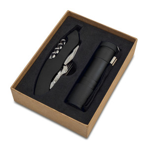 CAMDEN flashlight and pocket knife set with 11 functions - Reklamnepredmety