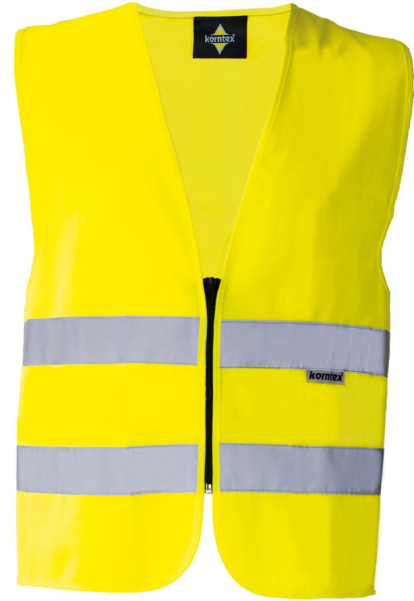 Safety vest with zipper