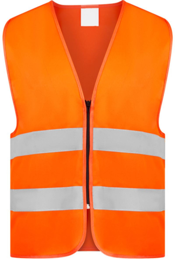 Safety vest with zipper