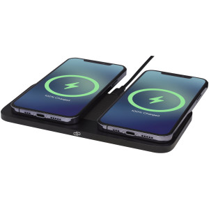 Hybrid 15W premium dual wireless charging pad - Reklamnepredmety