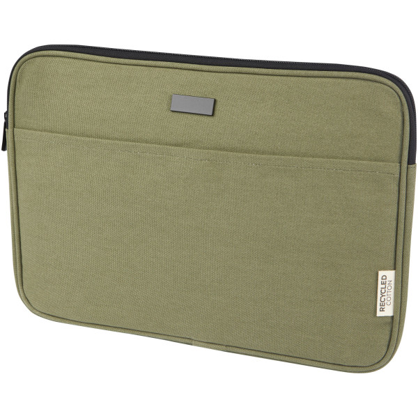 14" GRS recycled canvas laptop sleeve Joey, 2 l